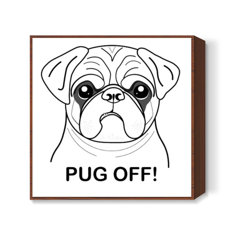 Angry Pug Square Art