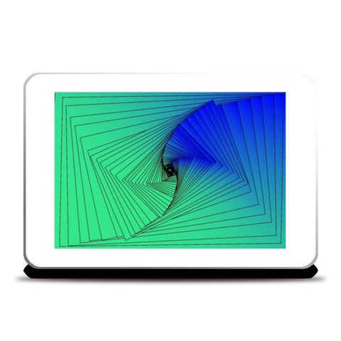 Laptop Skins, Blue green Geometric  Laptop Skins