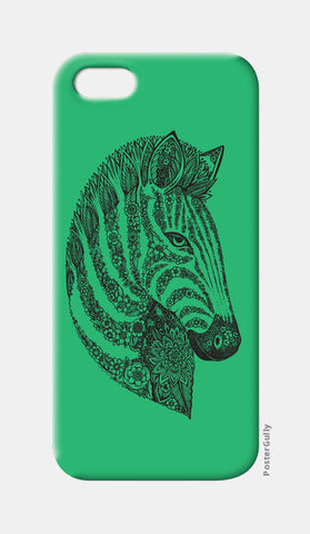 Floral Zebra Head iPhone 5 Cases