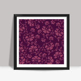 Floral - Purple - Square - Art Print Square Art Prints