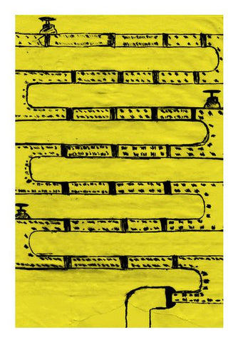 PosterGully Specials, Pipeline Yellow Wall Art