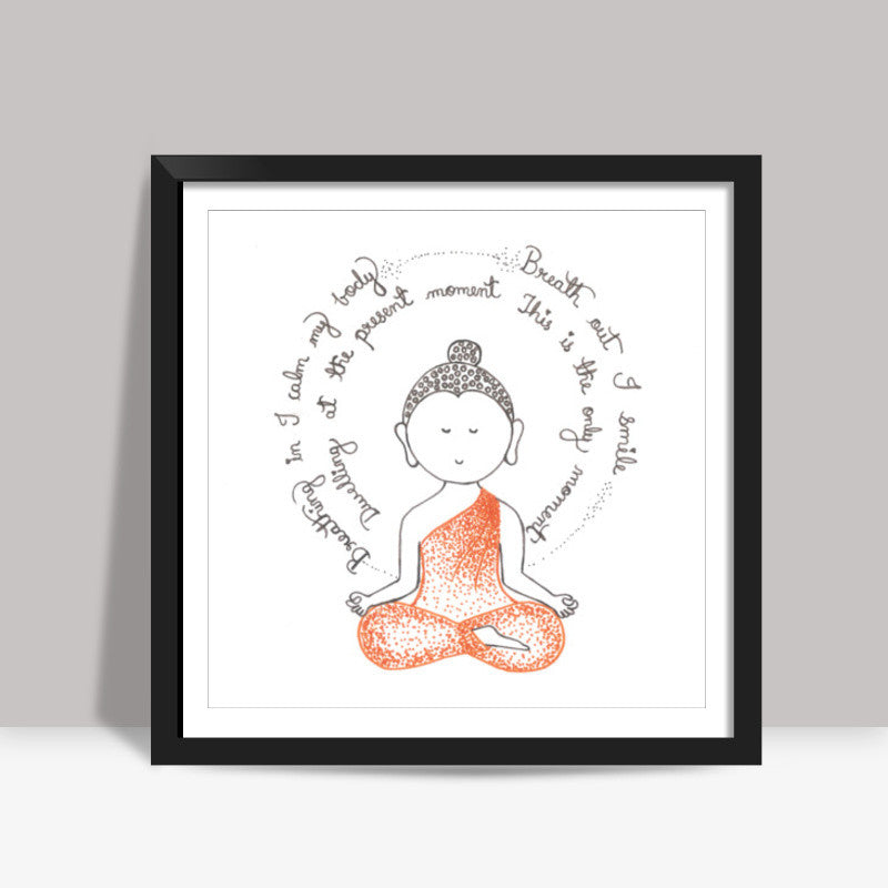 Smiling Buddha Square Art Prints