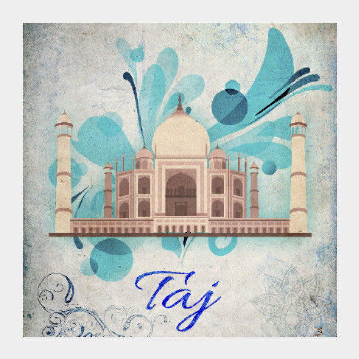 Square Art Prints, TajMahal Square Art