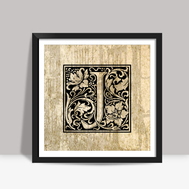 Ornate J Square Art Prints