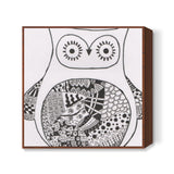 Tangle Owl I Gayatri Iyer Square Art Prints