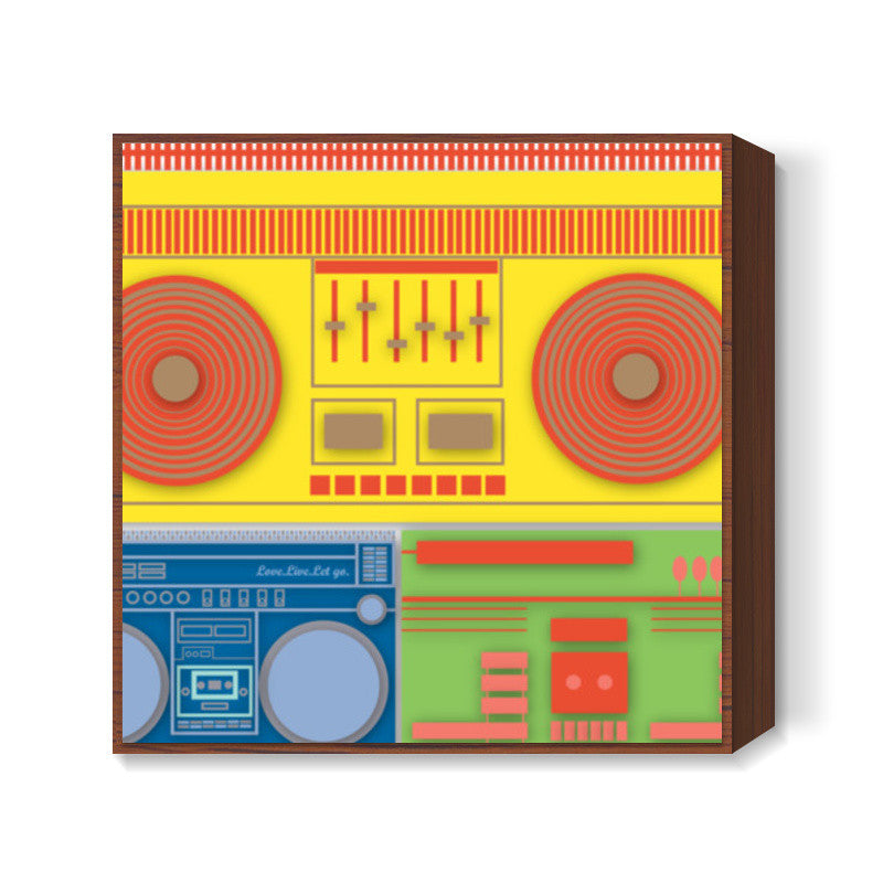 Boom Box Mania ! Square Art Prints