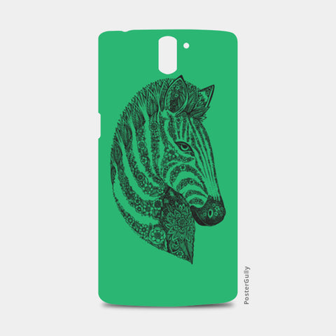 Floral Zebra Head One Plus One Cases