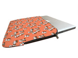 Dog Pattern Orange Laptop Sleeve