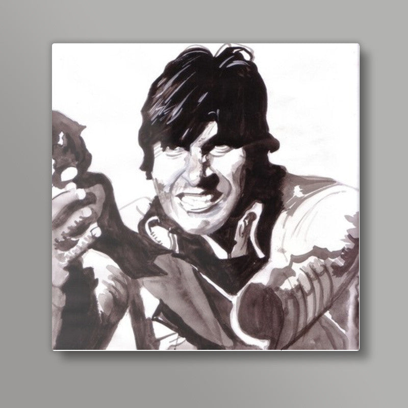 Amitabh Bachchan is a passionate actor Square Art Prints