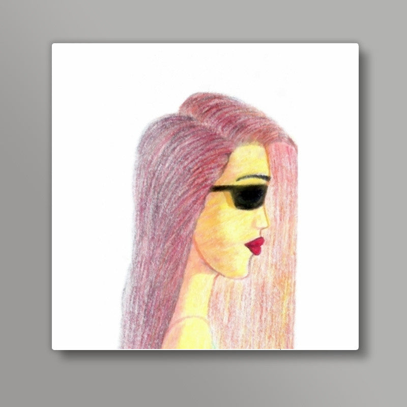 girl Square Art Prints