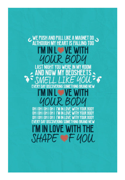 Shape of You by Ed Sheeran Wall Art