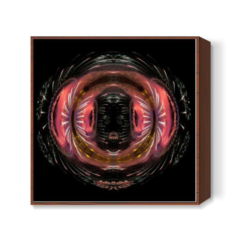 Abstract Mitosis Fractal Art Scientific Digital Background Illustration Square Art Prints