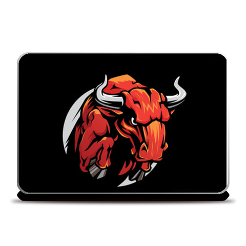 Bull Mascot Laptop Skins