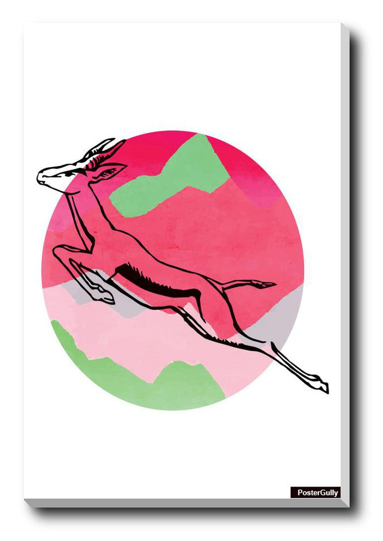 Brand New Designs, Deer Over The Moon Artwork