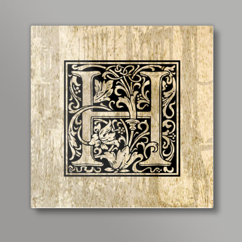 Ornate H Square Art Prints