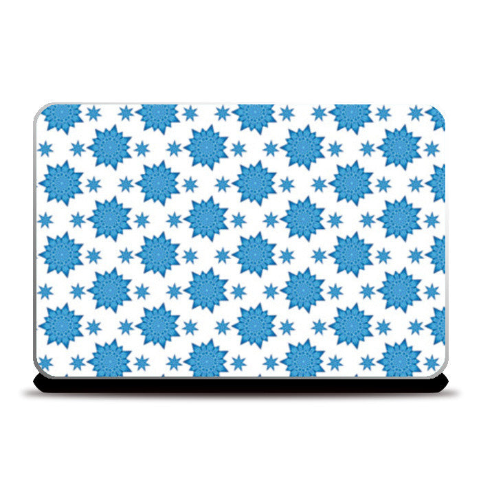 Blue Floral design Laptop Skins