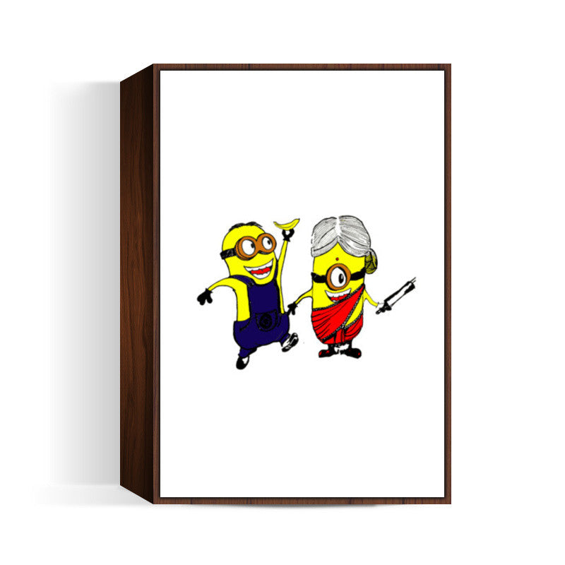 Minions love #minions #banana #cute Wall Art