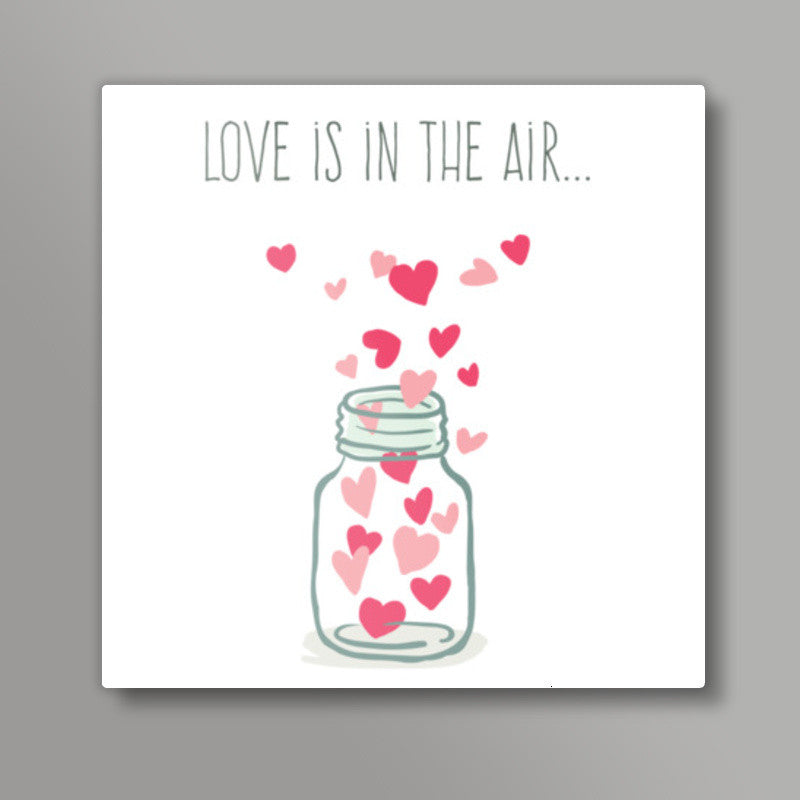 love is in the air! Square Art Prints
