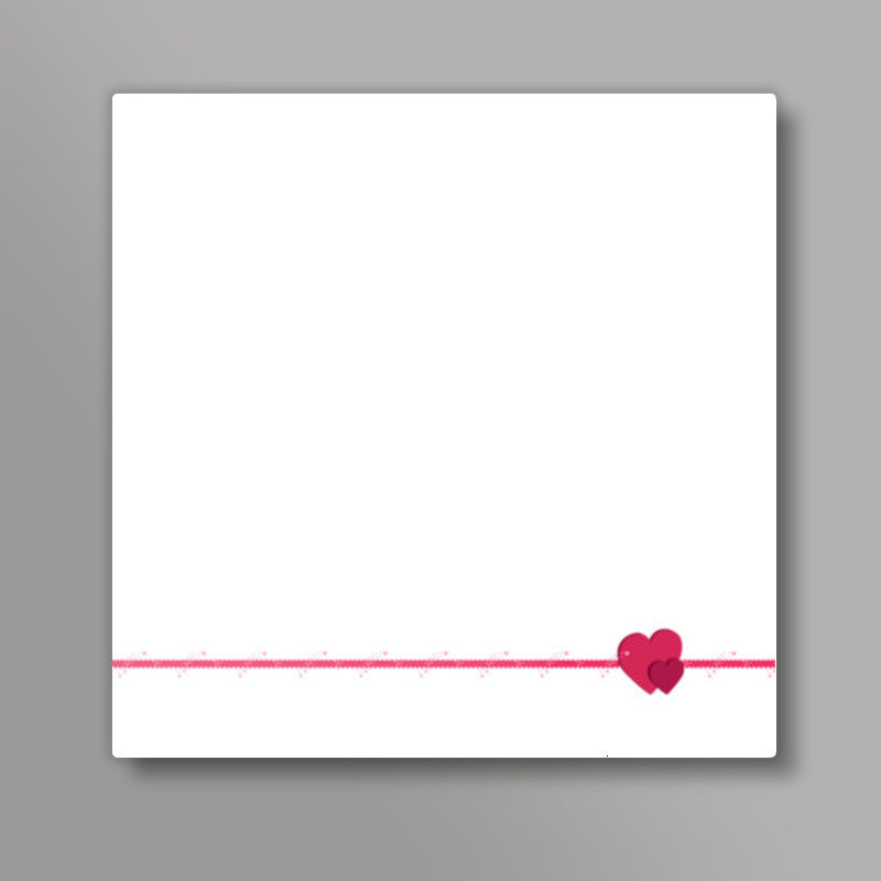 Feel My Love (white) Square Art Prints