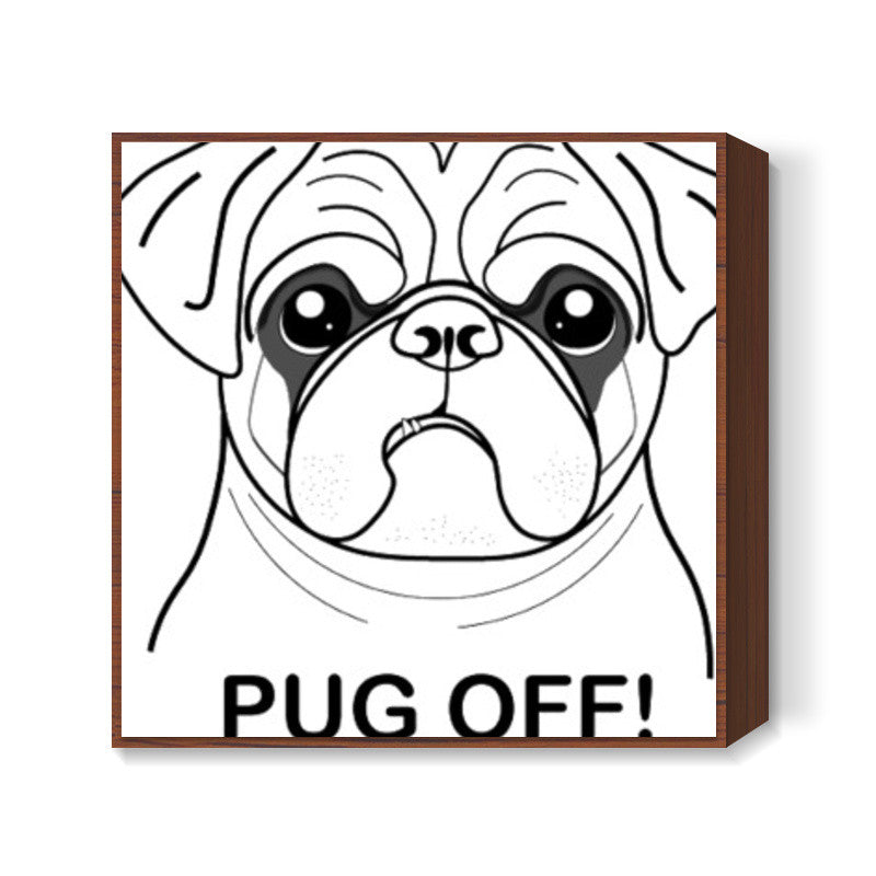 Angry Pug Square Art