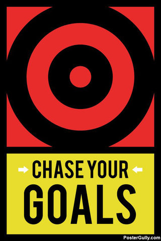 Wall Art, Chase Your Goals Motivational Artwork, - PosterGully - 1