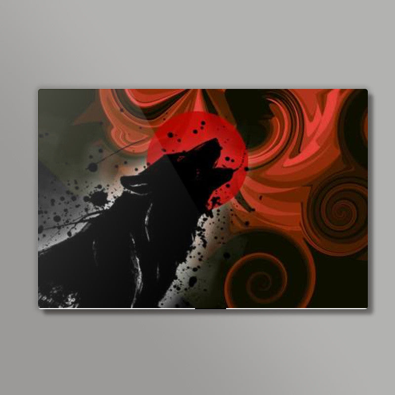 Red Wolf streak Wall Art