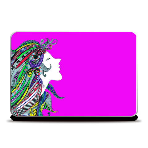 Girl in Song (pink) Laptop Skins