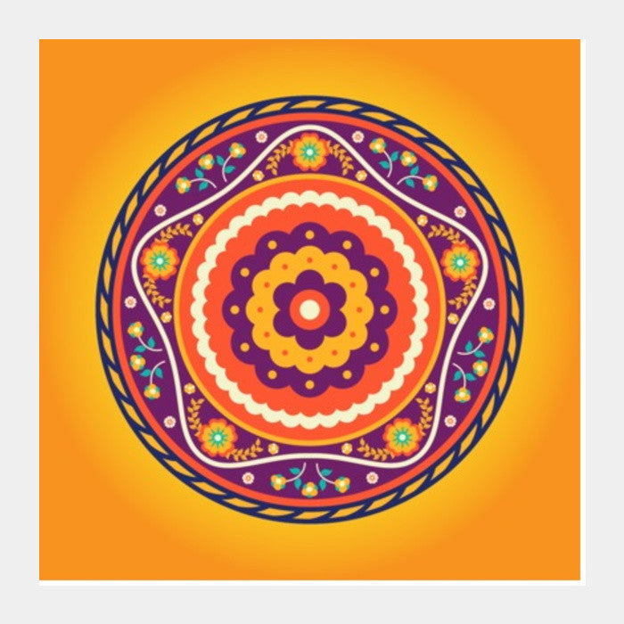 Square Art Prints, Mandala 2 Square Art Prints
