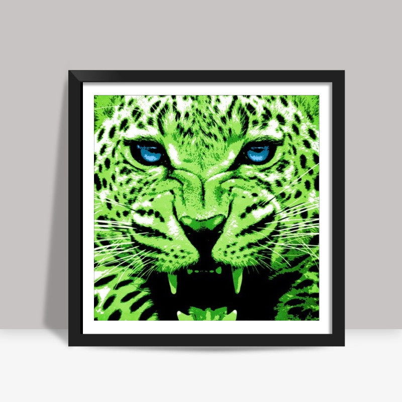 Look into my blue eyes Square Art Prints