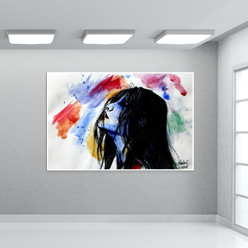 The Ardent Dew | Woman painting Wall Art