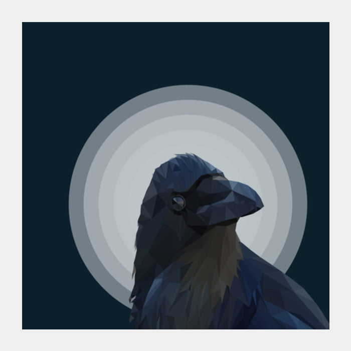 Night Crow Square Art Prints