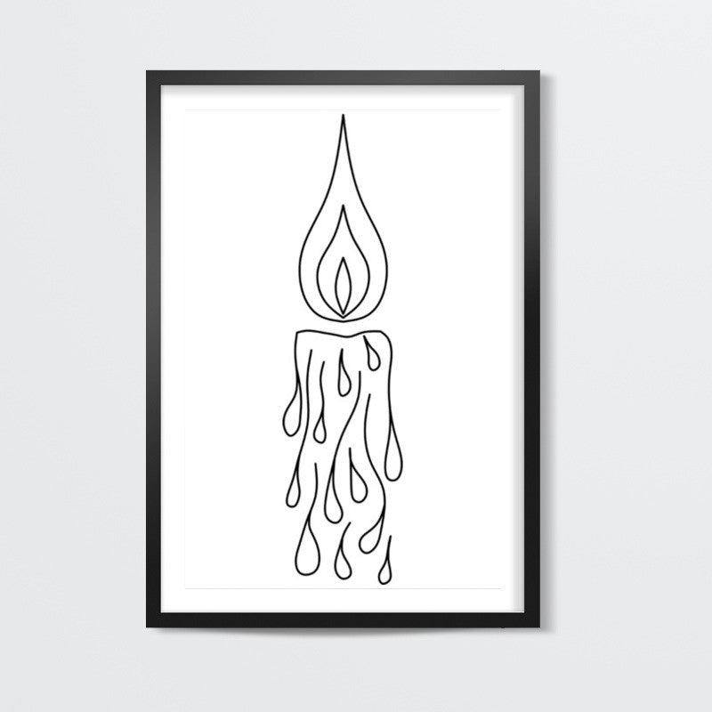 minimalist candel art Wall Art