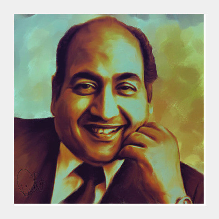 Mohammad Rafi Square Art Prints