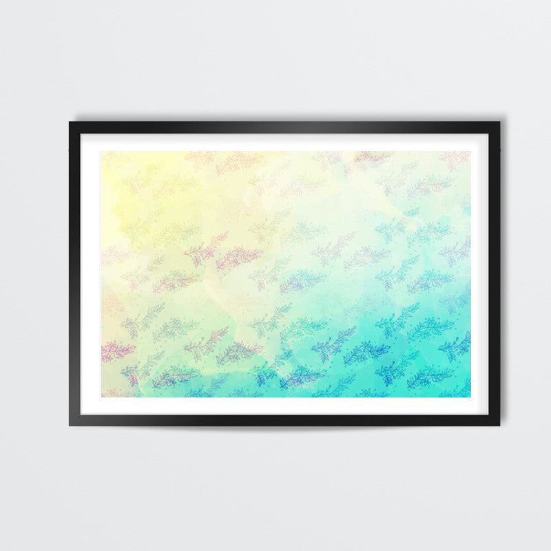 Blue Floral Water Colour Wall Art