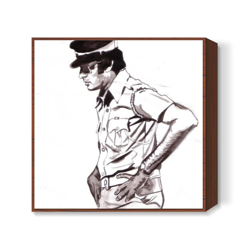 Amitabh Bachchan has been one of the best on-screen cops Square Art Prints