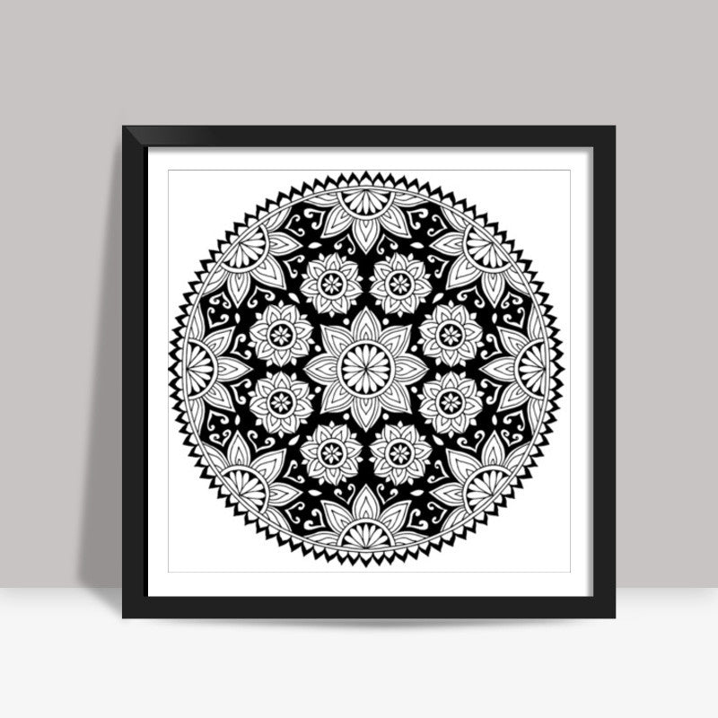 Flower Mandala Square Art Prints