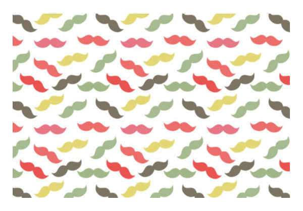 Vintage Mustache Pattern Art PosterGully Specials