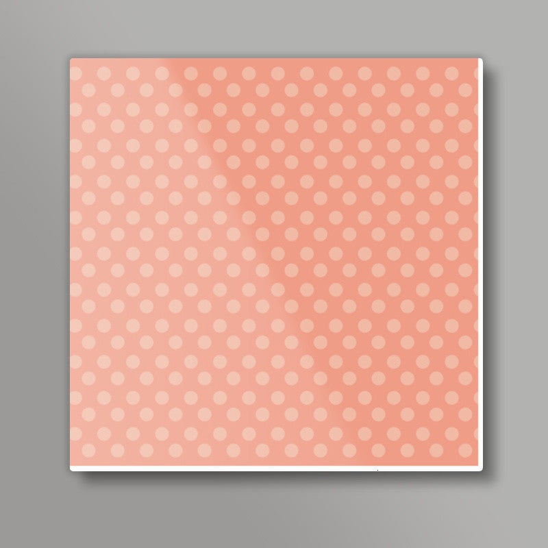 Peach Dots Square Art Prints