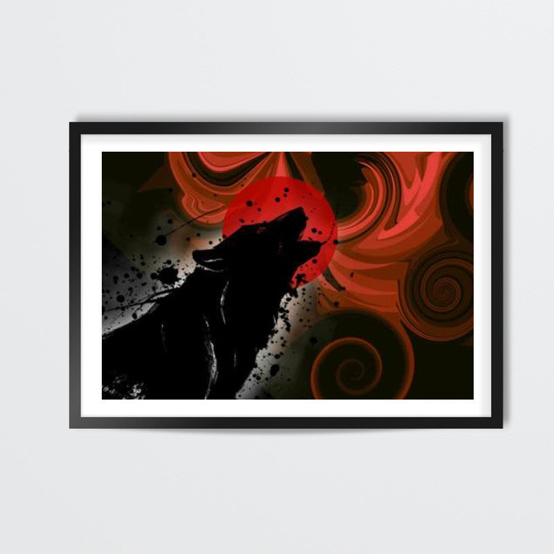 Red Wolf streak Wall Art