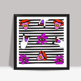 Get Psyched Square Art Prints