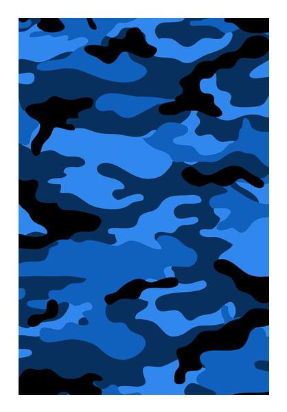 PosterGully Specials, Blue Camo Wall Art
