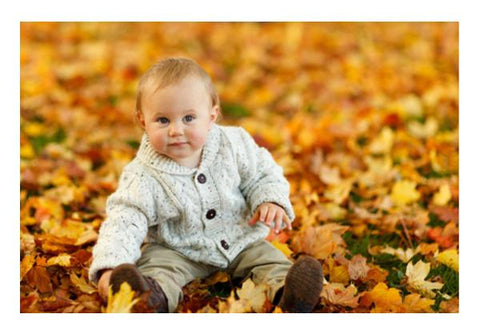 Baby In Autumn  Wall Art PosterGully Specials