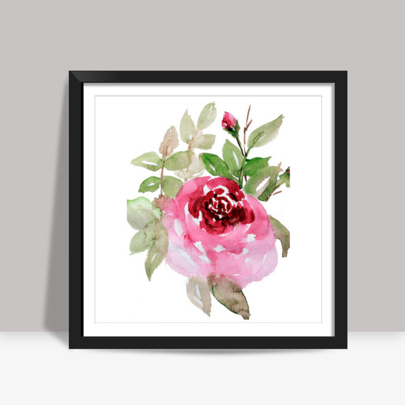 Garden Rose Square Art Print