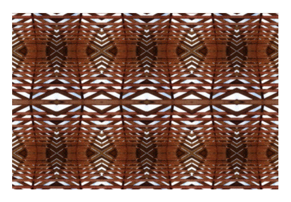 Geometric Egyptian Style Wooden Textured Ornate Background Wall Art