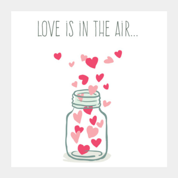 love is in the air! Square Art Prints