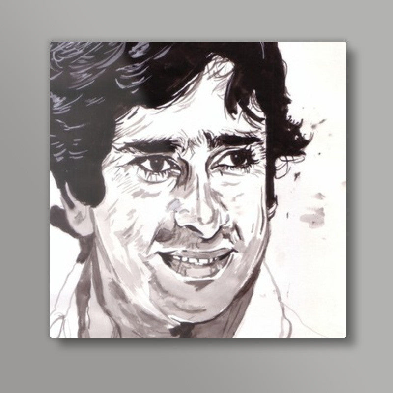 Bollywood star Shashi Kapoor won hearts with his special smile Square Art Prints