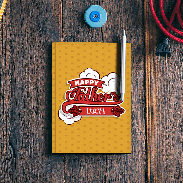 Happy Fathers Day Cool Art Sticker | #Fathers Day Special Notebook