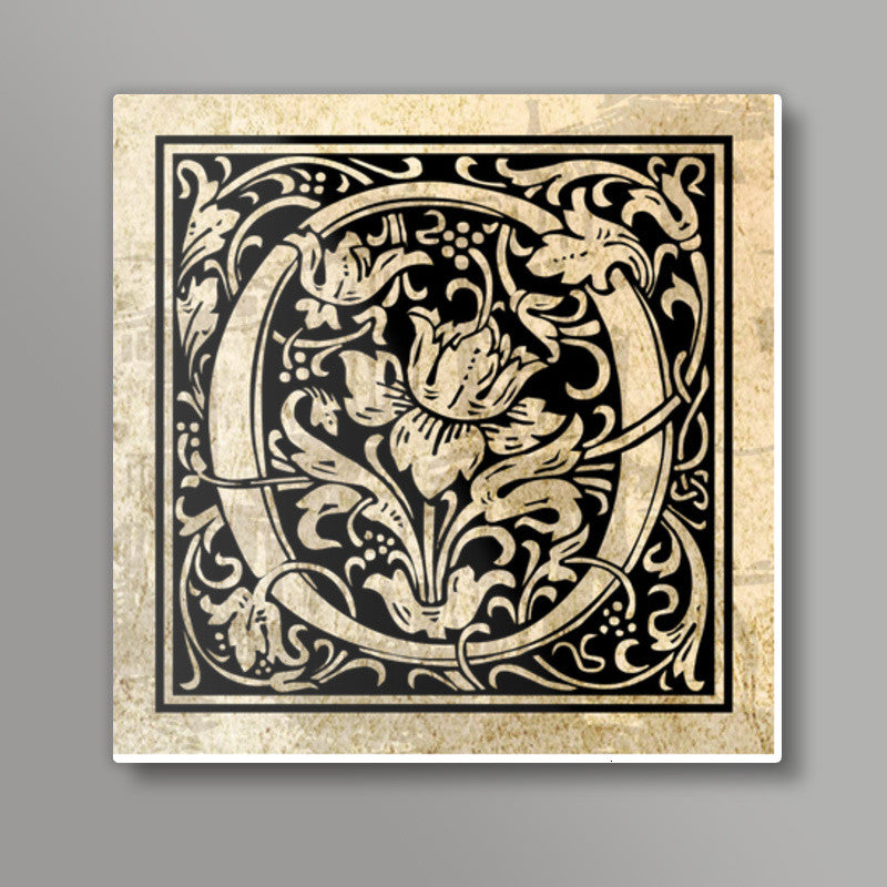 Ornate O Square Art Prints