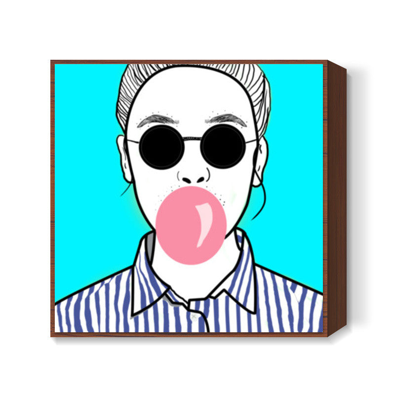 No Shave November Square Art Prints