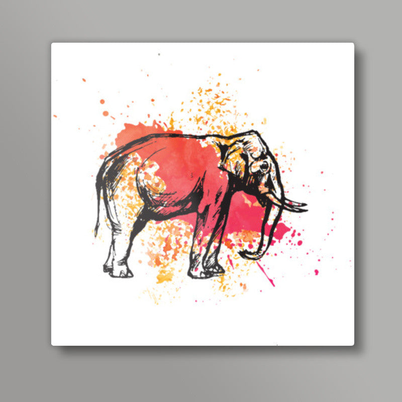 Painted Pachyderm | Lotta Farber Square Art